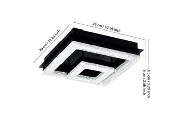 Taklampe Eglo Fradelo 1 240x240 mm - Svart/Grå - Belysning - Innendørsbelysning & Lamper - Soveromslampe - Taklampa sovrum