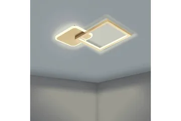 Taklampe Eglo Gafares Kvadrat Gullfarget/Hvit - Gull/Hvit - Belysning - Innendørsbelysning & Lamper - Soveromslampe - Taklampa sovrum