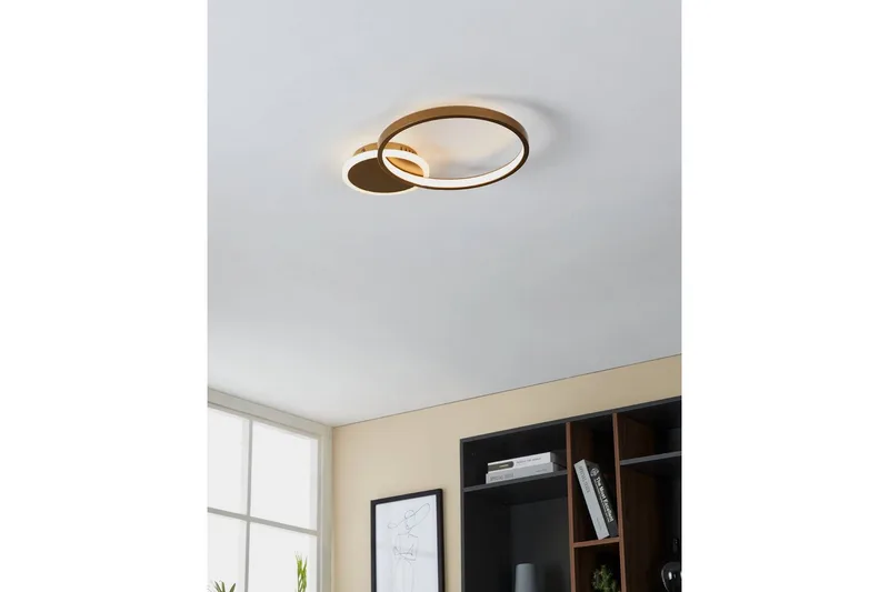 Taklampe Eglo Gafares Rund Gullfarget/Hvit - Gull/Hvit - Belysning - Innendørsbelysning & Lamper - Soveromslampe - Taklampa sovrum