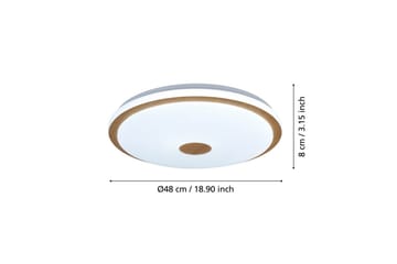 Taklampe Eglo Lanciano 1 480 mm - Hvit/Brun - Belysning - Innendørsbelysning & Lamper - Soveromslampe - Taklampa sovrum