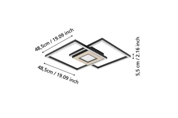 Taklampe Eglo Marinello - Svart/Brun - Belysning - Innendørsbelysning & Lamper - Soveromslampe - Taklampa sovrum