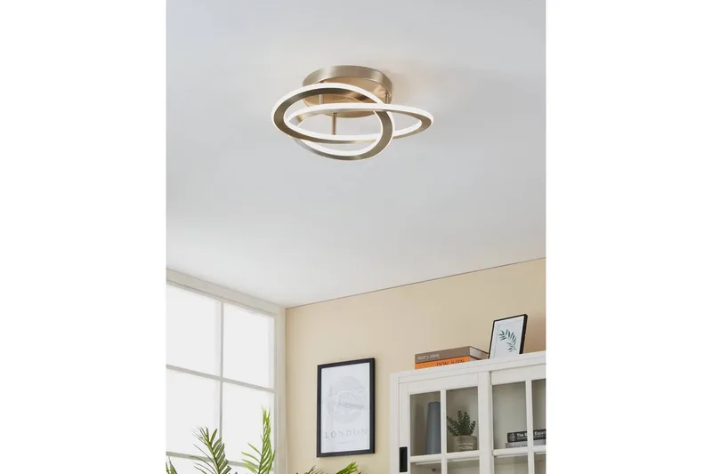 Taklampe Eglo Rolimare Nikkel-Matt/Hvit - Nikkel - Belysning - Innendørsbelysning & Lamper - Soveromslampe - Taklampa sovrum