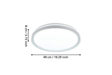 Taklampe Eglo Seluci Hvit, Klar - Hvit - Belysning - Innendørsbelysning & Lamper - Soveromslampe - Taklampa sovrum