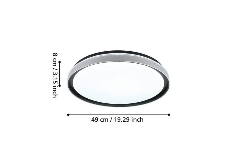 Taklampe Eglo Seluci Svart Hvit, Klar - Svart/Hvit - Belysning - Innendørsbelysning & Lamper - Soveromslampe - Taklampa sovrum
