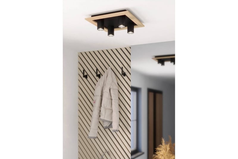 Taklampe Eglo Valcasotto 1 - Svart/Brun - Belysning - Lyspærer & lyskilder - LED-belysning - LED-spotlight