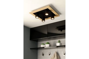 Taklampe Eglo Valcasotto 1 - Svart/Brun - Belysning - Lyspærer & lyskilder - LED-belysning - LED-spotlight