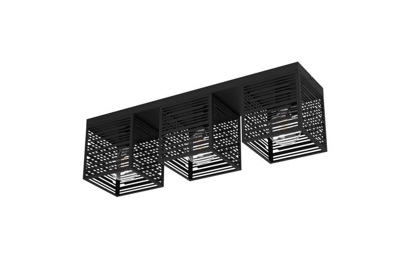 Taklampe Eglo Piedritas med 3 lamper, Svart