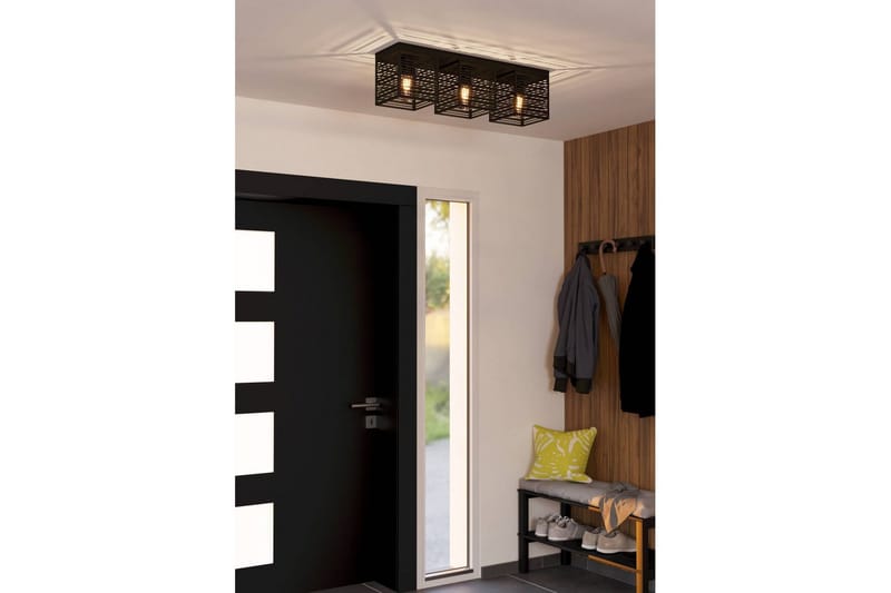 Taklampe Eglo Piedritas med 3 lamper - Svart - Belysning - Innendørsbelysning & Lamper - Soveromslampe - Taklampa sovrum