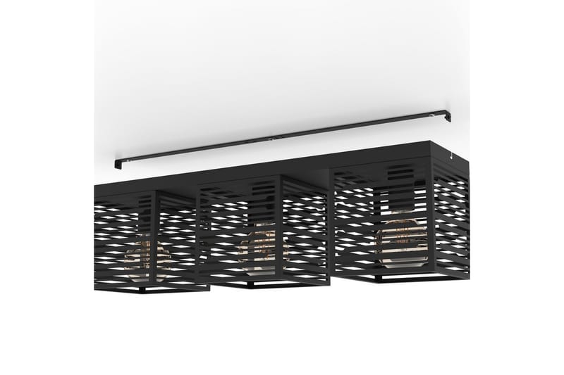 Taklampe Eglo Piedritas med 3 lamper - Svart - Belysning - Innendørsbelysning & Lamper - Soveromslampe - Taklampa sovrum