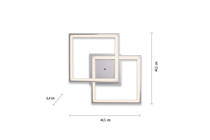 Taklampe Felix - 44,5x6,4x44,5 cm - Belysning - Innendørsbelysning & Lamper - Soveromslampe - Taklampa sovrum