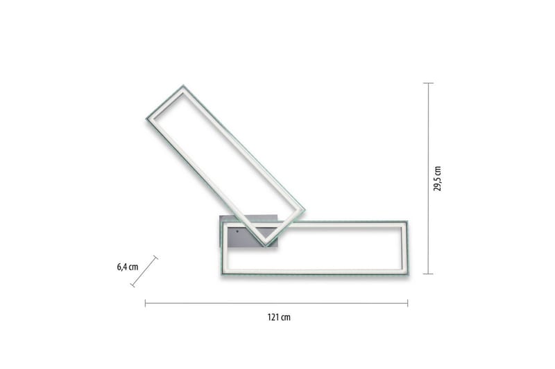 Taklampe Felix - 72x6,4x121 cm - Belysning - Innendørsbelysning & Lamper - Soveromslampe - Taklampa sovrum