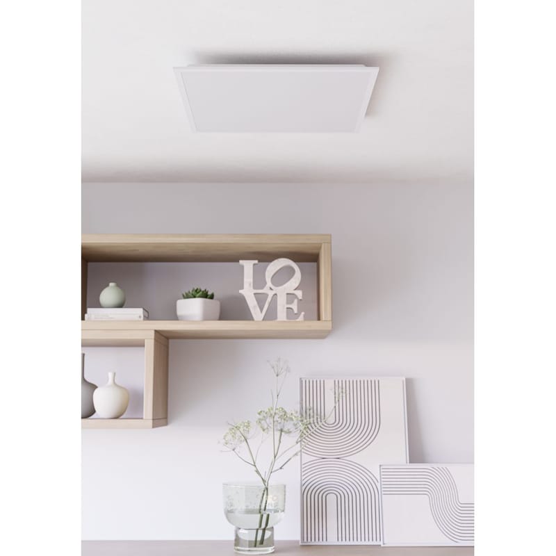 Taklampe Moradillo - Hvit, 595x595 mm - Belysning - Innendørsbelysning & Lamper - Soveromslampe - Taklampa sovrum