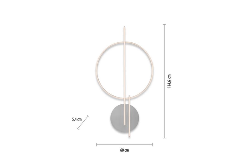 Taklampe Q-Arkoa - 60x6x115 cm - Belysning - Innendørsbelysning & Lamper - Soveromslampe - Taklampa sovrum