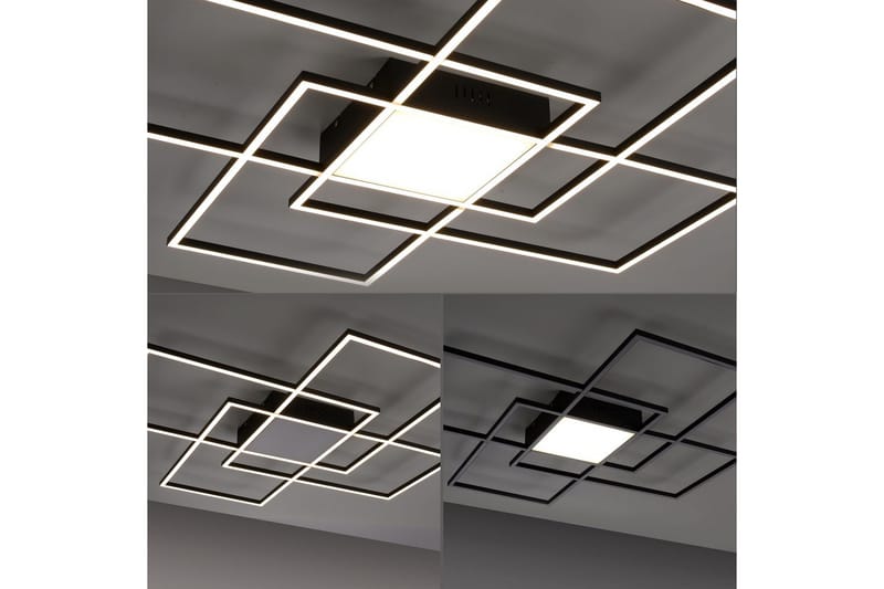 Taklampe Q-Asmin - 80x6x80 cm - Belysning - Innendørsbelysning & Lamper - Soveromslampe - Taklampa sovrum