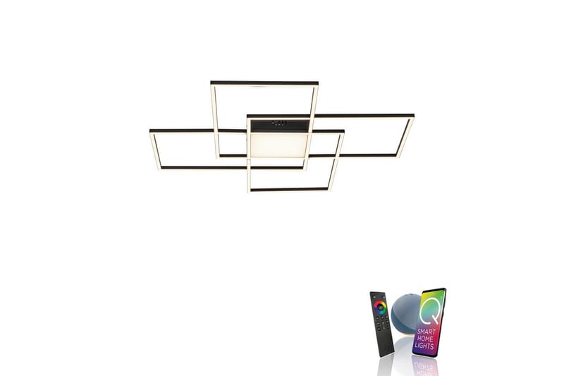 Taklampe Q-Asmin - 80x6x80 cm - Belysning - Innendørsbelysning & Lamper - Soveromslampe - Taklampa sovrum