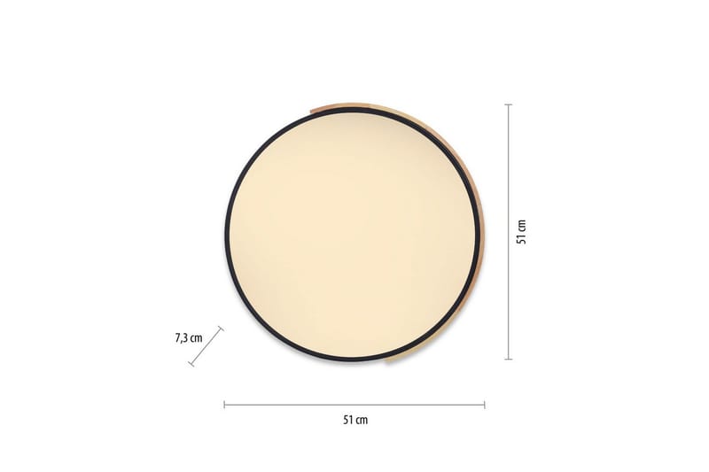 Taklampe Q-Bila - 52x7x51 cm - Belysning - Innendørsbelysning & Lamper - Soveromslampe - Taklampa sovrum