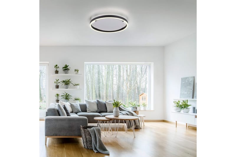 Taklampe Ritus - 39,3x5,3x39,3 cm, Antrasitt - Belysning - Innendørsbelysning & Lamper - Soveromslampe - Taklampa sovrum