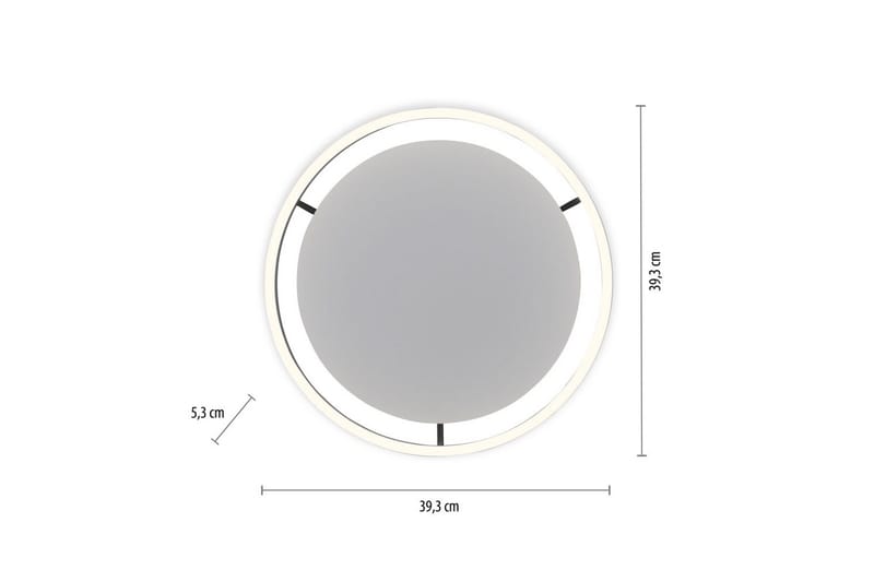 Taklampe Ritus - 39,3x5,3x39,3 cm, Antrasitt - Belysning - Innendørsbelysning & Lamper - Soveromslampe - Taklampa sovrum