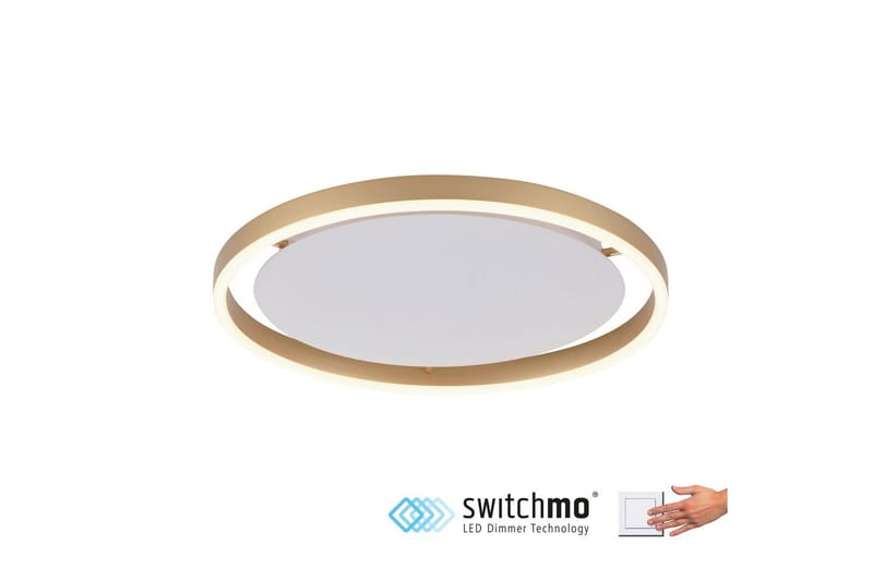 Taklampe Ritus - 39,3x5,3x39,3 cm, Messing Matt - Belysning - Innendørsbelysning & Lamper - Soveromslampe - Taklampa sovrum