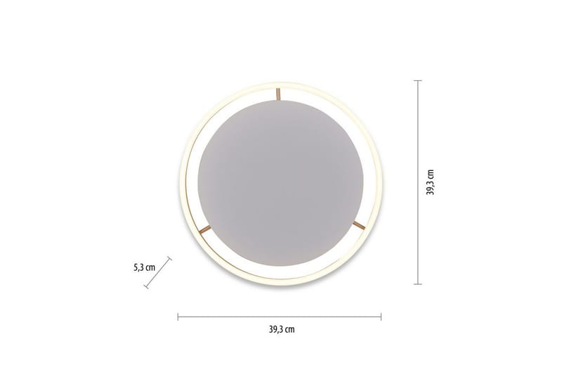 Taklampe Ritus - 39,3x5,3x39,3 cm, Messing Matt - Belysning - Innendørsbelysning & Lamper - Soveromslampe - Taklampa sovrum