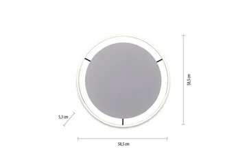 Taklampe Ritus - 58,5x5,3x58,5 cm, Antrasitt - Belysning - Innendørsbelysning & Lamper - Soveromslampe - Taklampa sovrum