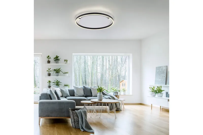 Taklampe Ritus - 58,5x5,3x58,5 cm, Antrasitt - Belysning - Innendørsbelysning & Lamper - Soveromslampe - Taklampa sovrum