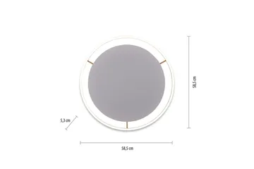 Taklampe Ritus - 58,5x5,3x58,5 cm, Messing Matt - Belysning - Innendørsbelysning & Lamper - Soveromslampe - Taklampa sovrum