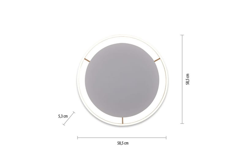 Taklampe Ritus - 58,5x5,3x58,5 cm, Messing Matt - Belysning - Innendørsbelysning & Lamper - Soveromslampe - Taklampa sovrum