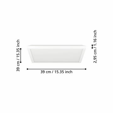 Taklampe Rovito Hvit - 39 cm - Belysning - Innendørsbelysning & Lamper - Soveromslampe - Taklampa sovrum