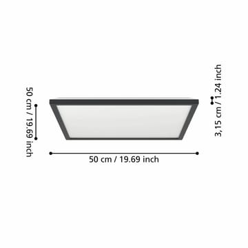 Taklampe Rovito - Sort, 500x500 mm - Belysning - Innendørsbelysning & Lamper - Soveromslampe - Taklampa sovrum