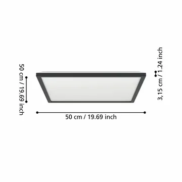 Taklampe Rovito Svart - 50 cm - Belysning - Innendørsbelysning & Lamper - Soveromslampe - Taklampa sovrum