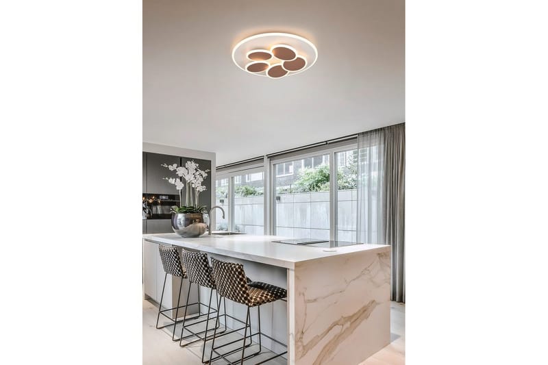 Taklampe TRIO Mandala Varm grå/kaffebrun - Varm grå/kaffebrun - Belysning - Innendørsbelysning & Lamper - Soveromslampe - Taklampa sovrum