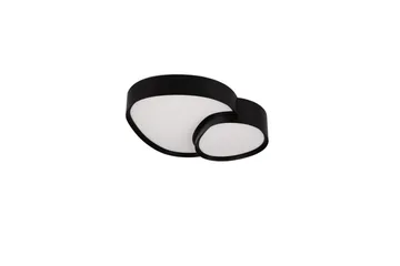 Taklampe TRIO Rise 43 cm, Matt svart - 43 cm, Matt svart - Belysning - Innendørsbelysning & Lamper - Soveromslampe - Taklampa sovrum