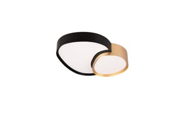 Taklampe TRIO Rise 43 cm, Svart/gull - 43 cm, Svart/gull - Belysning - Innendørsbelysning & Lamper - Soveromslampe - Taklampa sovrum