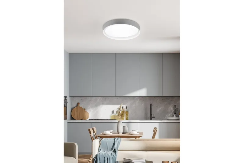 Taklampe TRIO Zeta Grå/hvit - Grå/hvit - Belysning - Innendørsbelysning & Lamper - Soveromslampe - Taklampa sovrum