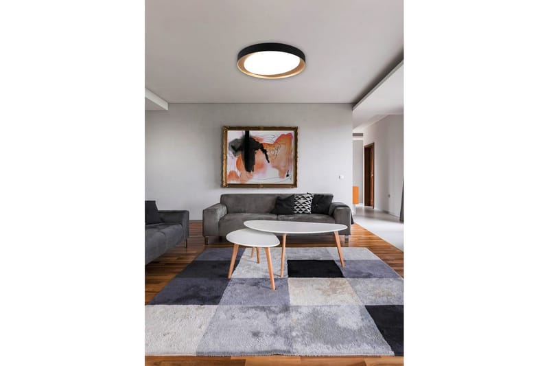 Taklampe TRIO Zeta Svart/gull - Svart/gull - Belysning - Innendørsbelysning & Lamper - Soveromslampe - Taklampa sovrum