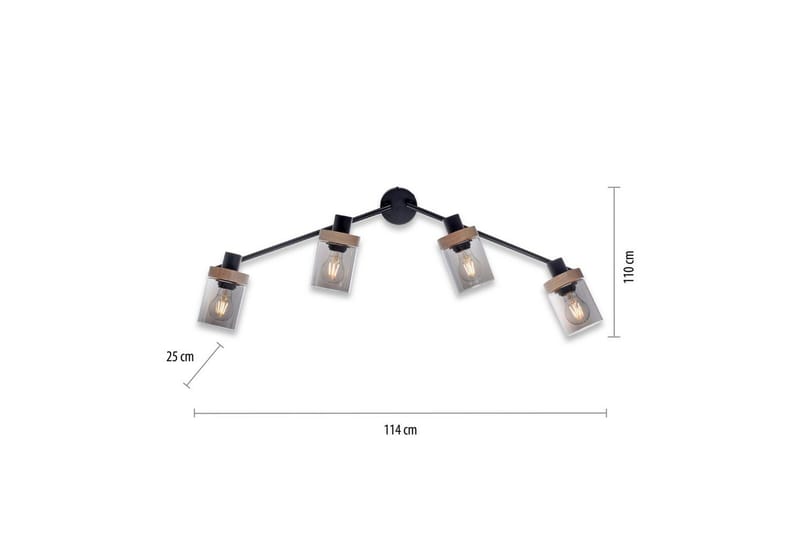 Taklampe Pasqual - 110x25x114 cm - Belysning - Innendørsbelysning & Lamper - Soveromslampe - Taklampa sovrum