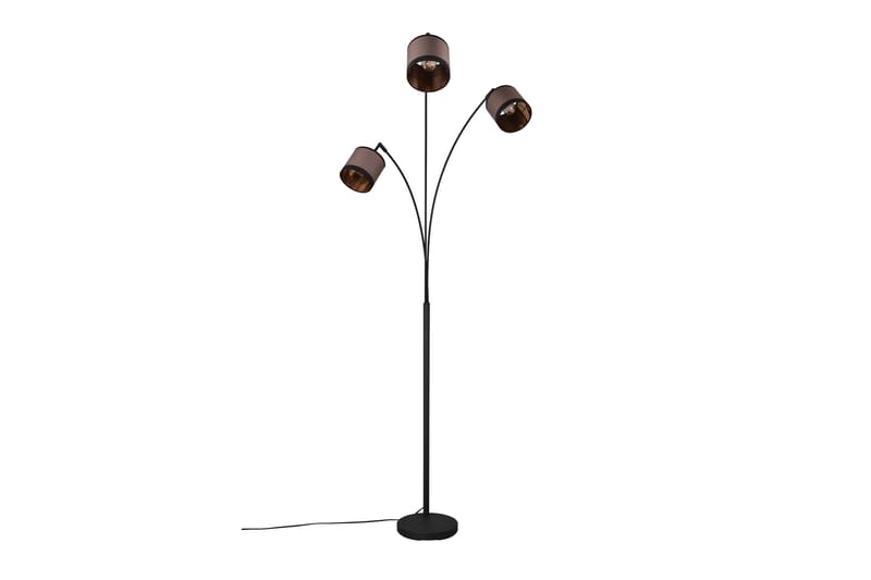 Trio Lighting Davos gulvlampe 3L E14 matt svart/greige - Belysning - Innendørsbelysning & Lamper - Soveromslampe