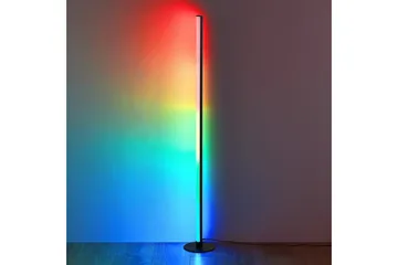 Trio Lighting Tendo LED gulvlampe svart RGB - Belysning - Innendørsbelysning & Lamper - Soveromslampe