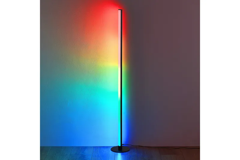 Trio Lighting Tendo LED gulvlampe svart RGB - Belysning - Innendørsbelysning & Lamper - Soveromslampe