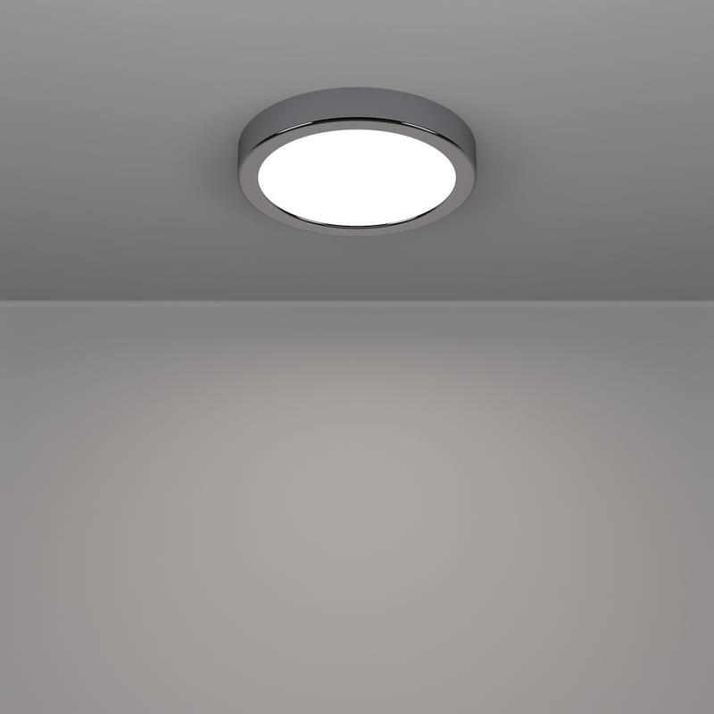Utenpåliggende lampe Fueva Rund - Krom - Belysning - Innendørsbelysning & Lamper - Soveromslampe - Taklampa sovrum