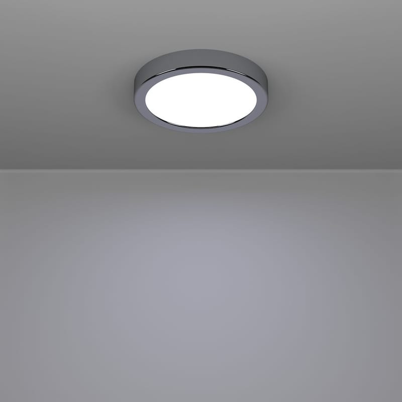 Utenpåliggende lampe Fueva Rund - Krom - Belysning - Innendørsbelysning & Lamper - Soveromslampe - Taklampa sovrum