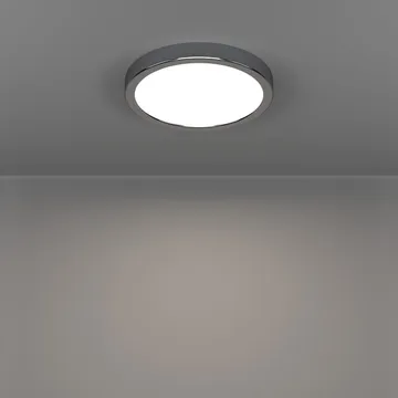 Utenpåliggende lampe Fueva Rund - Krom - Belysning - Innendørsbelysning & Lamper - Soveromslampe - Taklampa sovrum