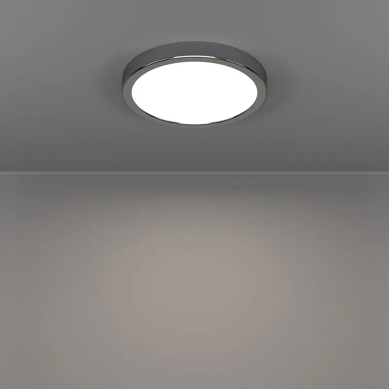 Utenpåliggende lampe Fueva Rund - Krom - Belysning - Innendørsbelysning & Lamper - Soveromslampe - Taklampa sovrum