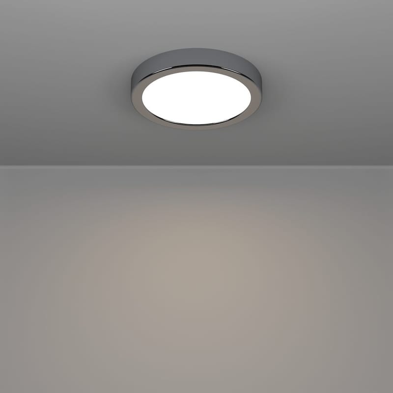 Utenpåliggende lampe Fueva Rund - Krom - Belysning - Innendørsbelysning & Lamper - Soveromslampe - Taklampa sovrum