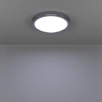 Utenpåliggende lampe Fueva Rund - Krom - Belysning - Innendørsbelysning & Lamper - Soveromslampe - Taklampa sovrum