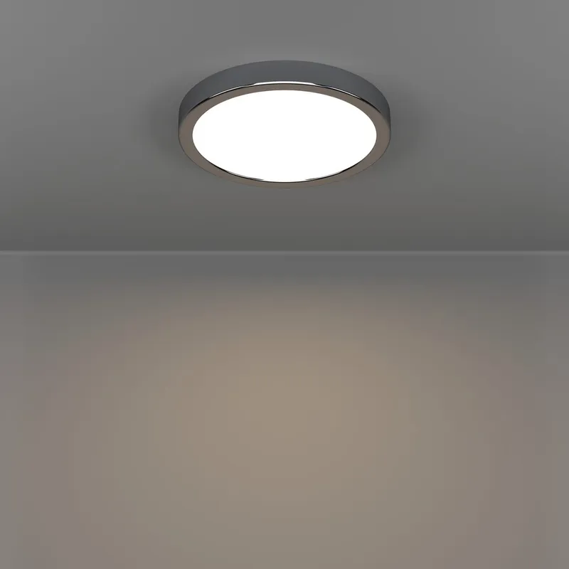 Utenpåliggende lampe Fueva Rund - Krom - Belysning - Innendørsbelysning & Lamper - Soveromslampe - Taklampa sovrum