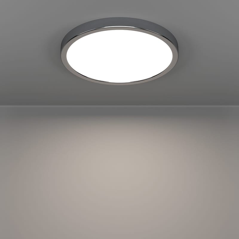 Utenpåliggende lampe Fueva Rund - Krom - Belysning - Innendørsbelysning & Lamper - Soveromslampe - Taklampa sovrum