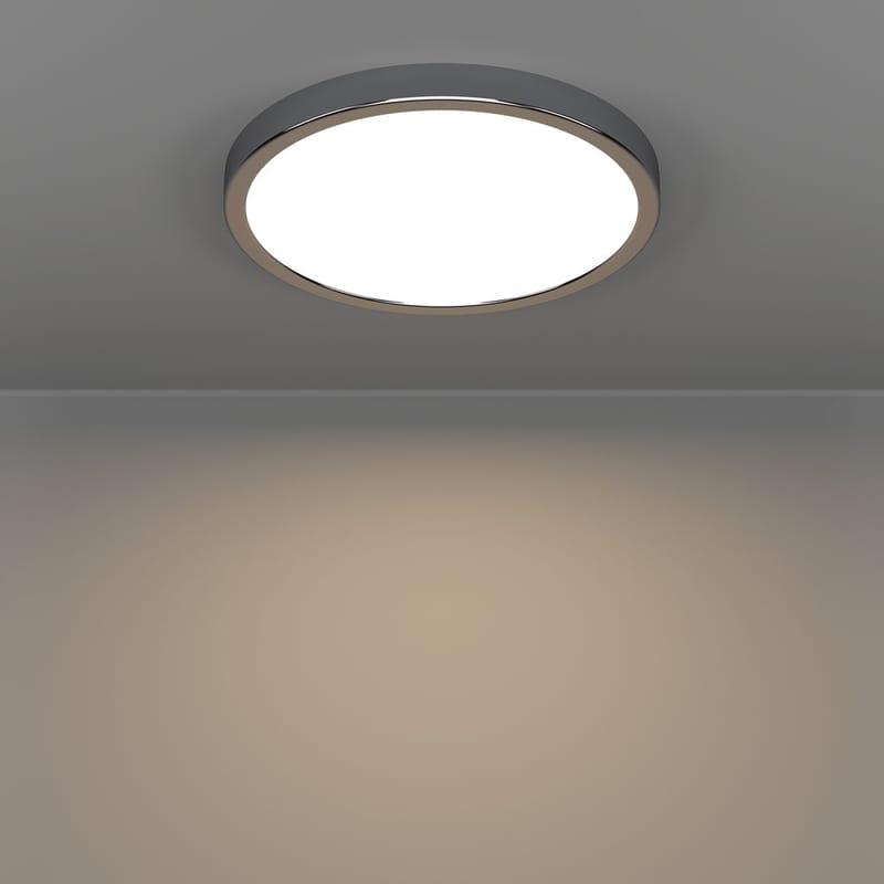 Utenpåliggende lampe Fueva Rund - Krom - Belysning - Innendørsbelysning & Lamper - Soveromslampe - Taklampa sovrum