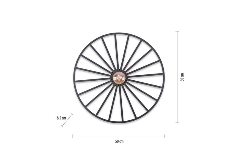 Vegg- og taklampe Spike - 50x9x50 cm - Belysning - Innendørsbelysning & Lamper - Soveromslampe - Taklampa sovrum